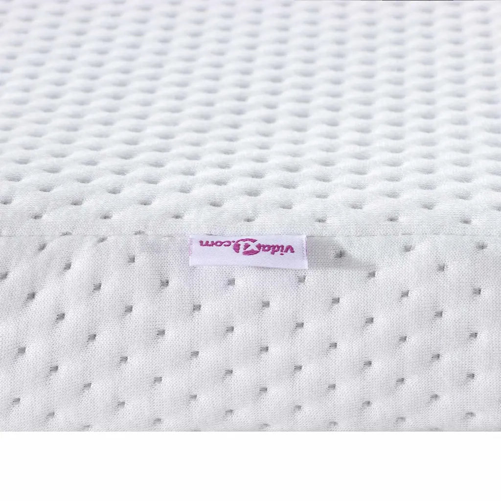 Topper per materasso Bianco 200 x 200 cm Tessuto Jacquard 4106186