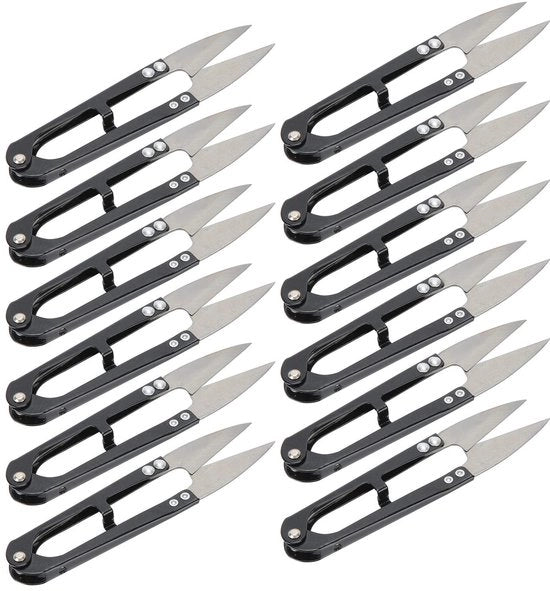 Pacco di 12 Punte a U per Trimmer a Cavo - Materiale di Alta Qualità SK5 Acciaio di Carbonio - Affilato e Duraturo - Compatta e Portatile - Trimmer a Cavo con Punte a U
