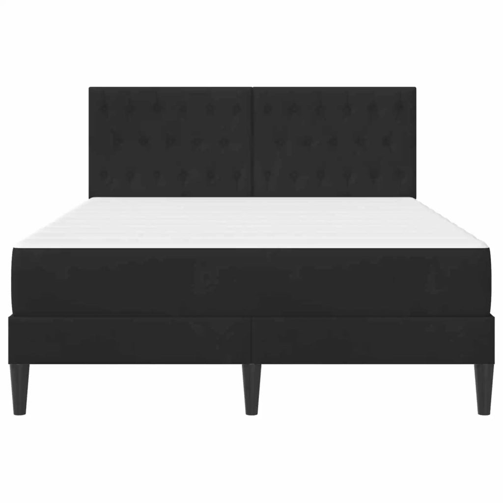 Struttura letto con materasso Nero 120 x 200 cm Velluto 3415046