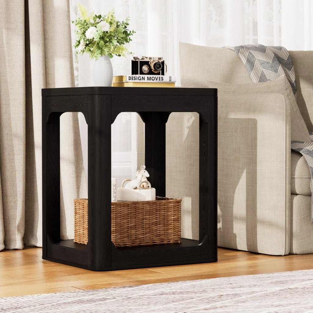 TAVOLINI Set da 2 pezzi in MDF Nero
