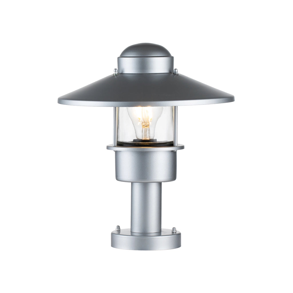 Lampada da esterno su basamento argento E27 Elstead