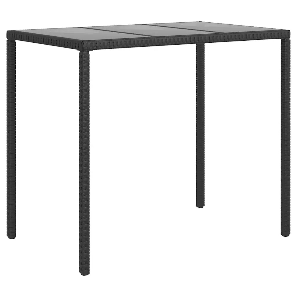 Set Mobili da Giardino 6 pz con Cuscini in Polyrattan Nero 319510