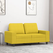 Divano a 2 Posti-Sofa 2 Posti Giallo Chiaro 120 cm in Tessuto 830932