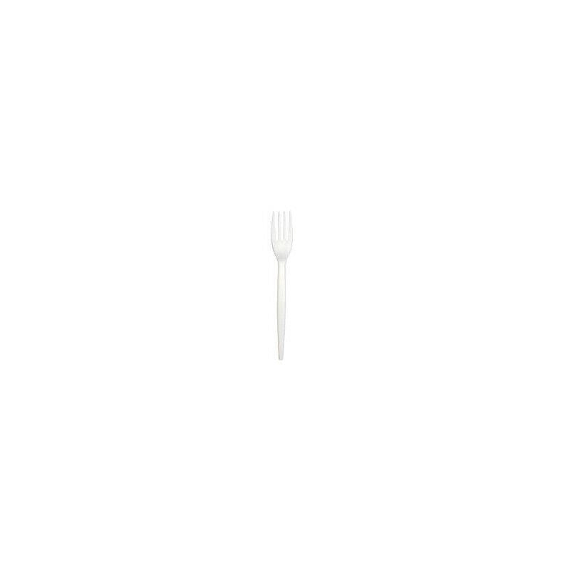 BIBO 15 FORCHETTE STANDARD IN BIOPLASTICA BIANCHE