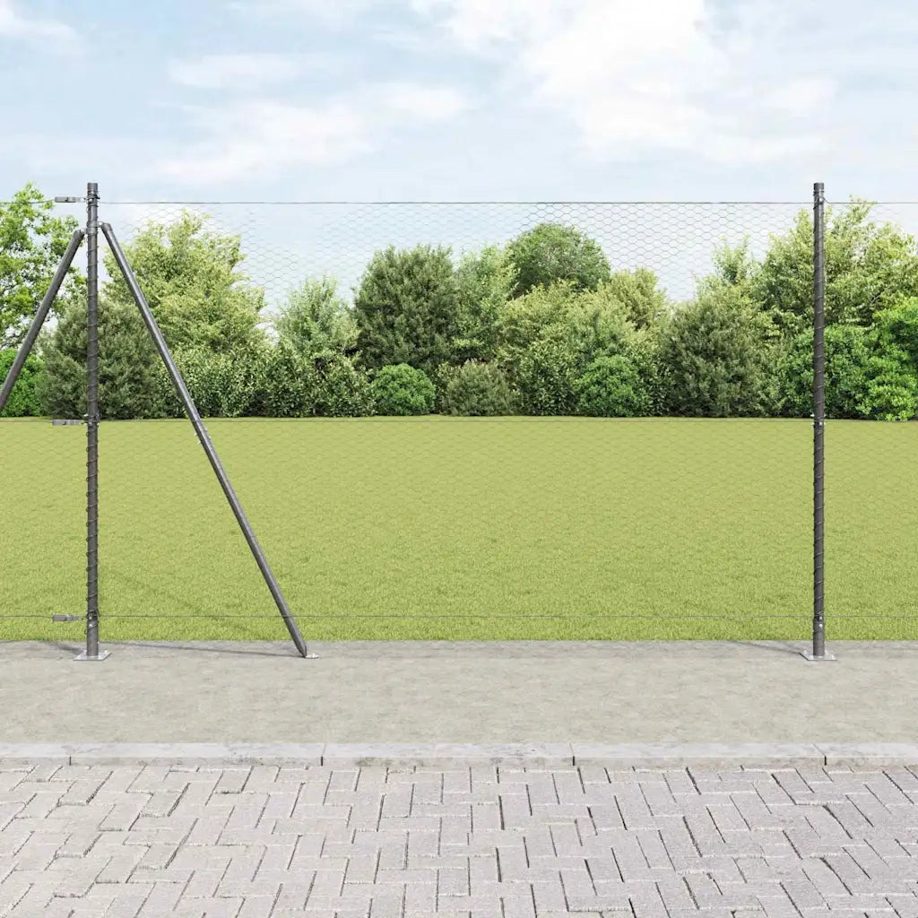 Palo della recinzione Grigio 50 x 1,5 m (maglia da 25 mm)