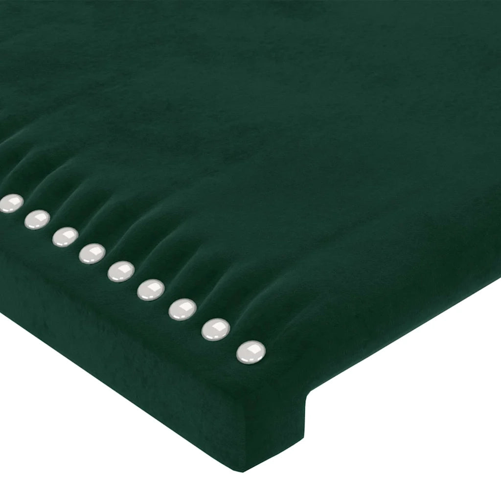 Testiera a LED Verde Scuro 100x5x118/128cm in Velluto 3122329