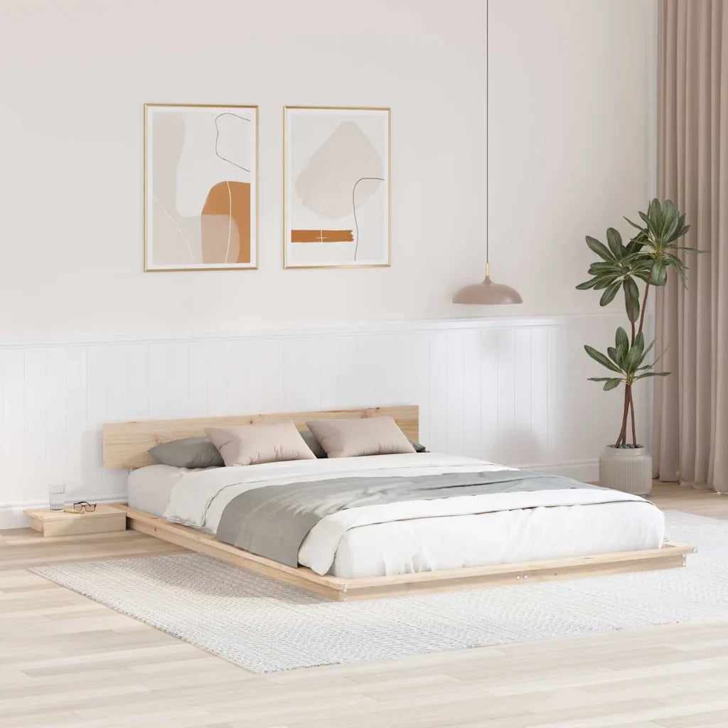 Struttura del letto-Giroletto Marrone 140 x 200 cm legno