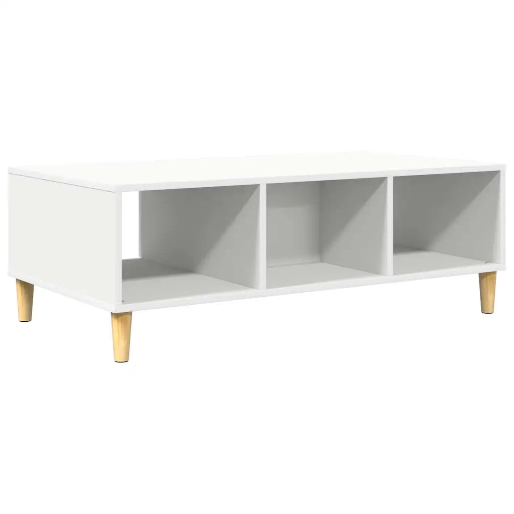 Tavolino da salotto Bianco 102 x 55 x 35 cm Legno multistrato 876189