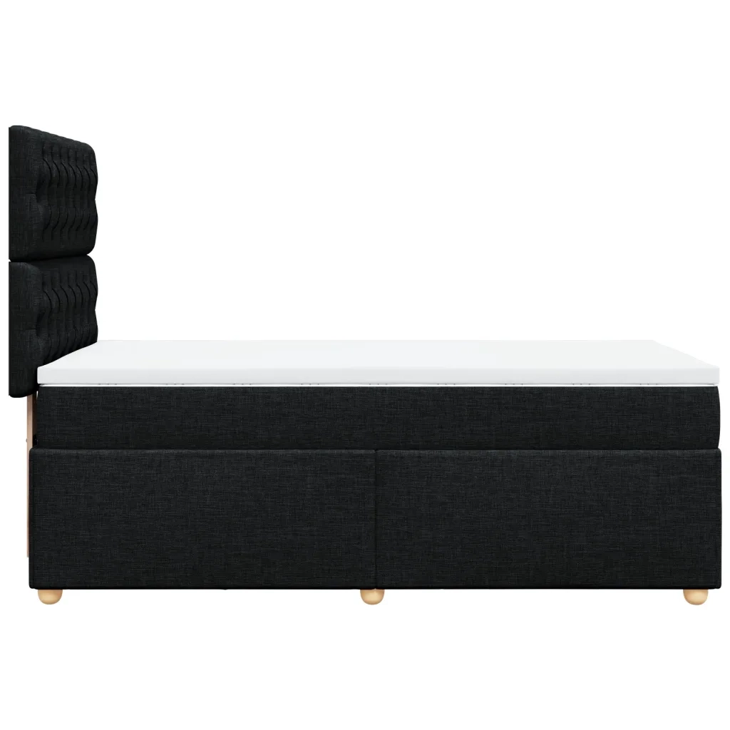 Giroletto a Molle con Materasso Nero 100x200 cm in Tessuto 3293500