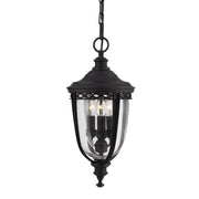 Lampada a sospensione esterna English Bridle Feiss 3xE14 nera