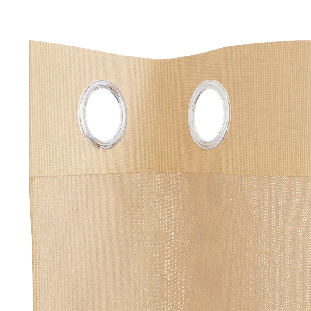 Tende in Voile con Occhielli 2 pz Sabbia 4102120