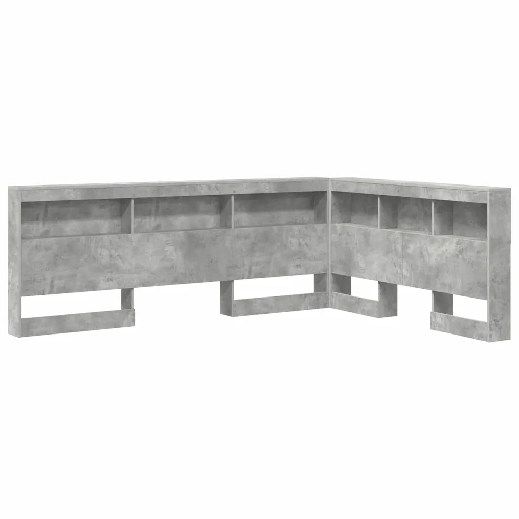Testata contenitore Grigio cemento 150 cm Legno multistrato 3335496