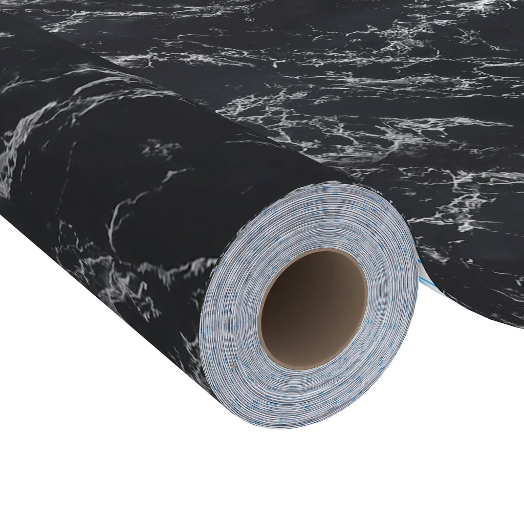 Pellicola Autoadesiva per Mobili Nero Pietra 500x90 cm in PVC 326143