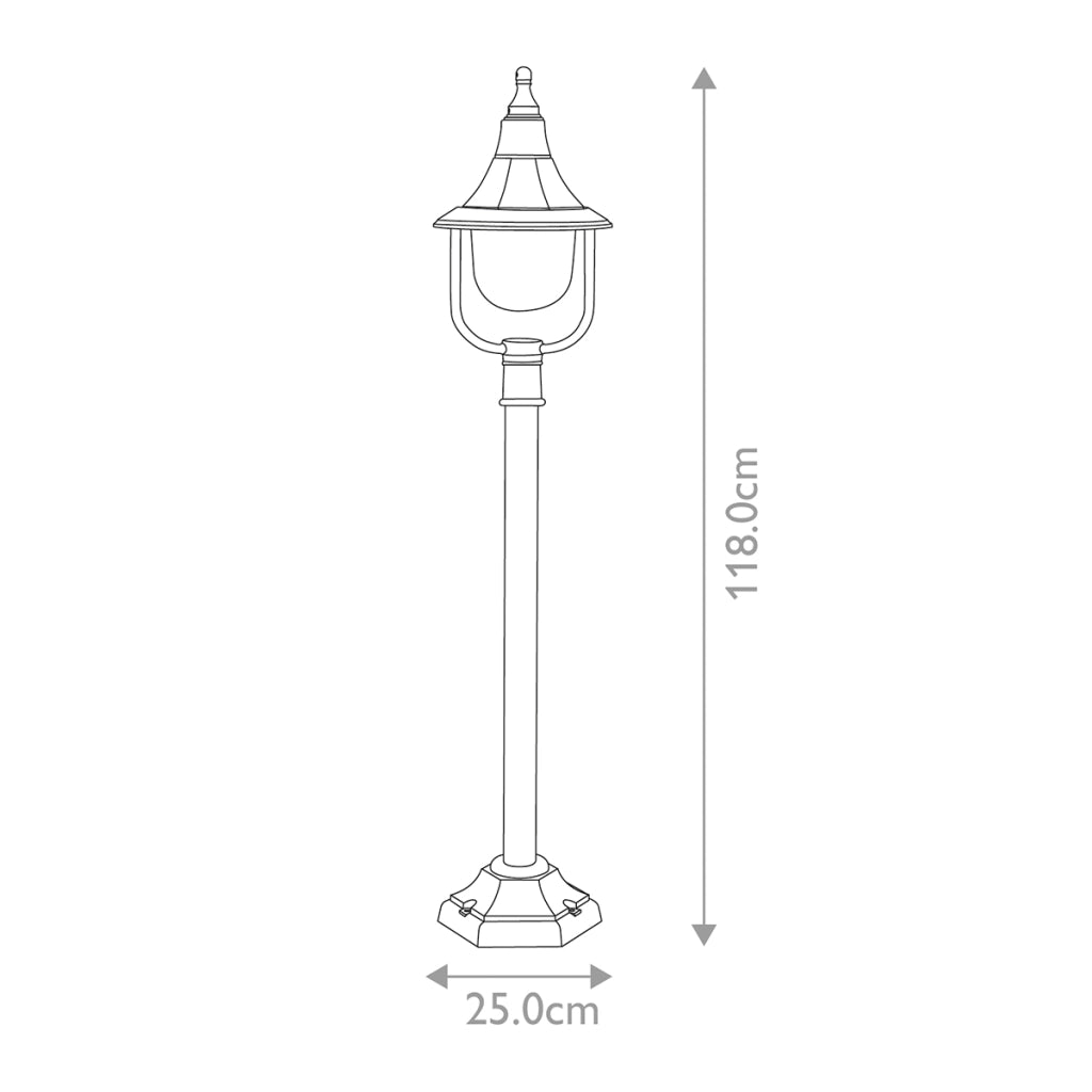 Paletto luminoso esterno nero E27 60W Shannon Elstead