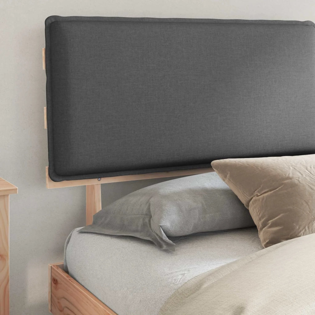 Letto con Testiera Rivestita-Struttura Letto con Testiera Grigio scuro 180 x 200 cm 491483
