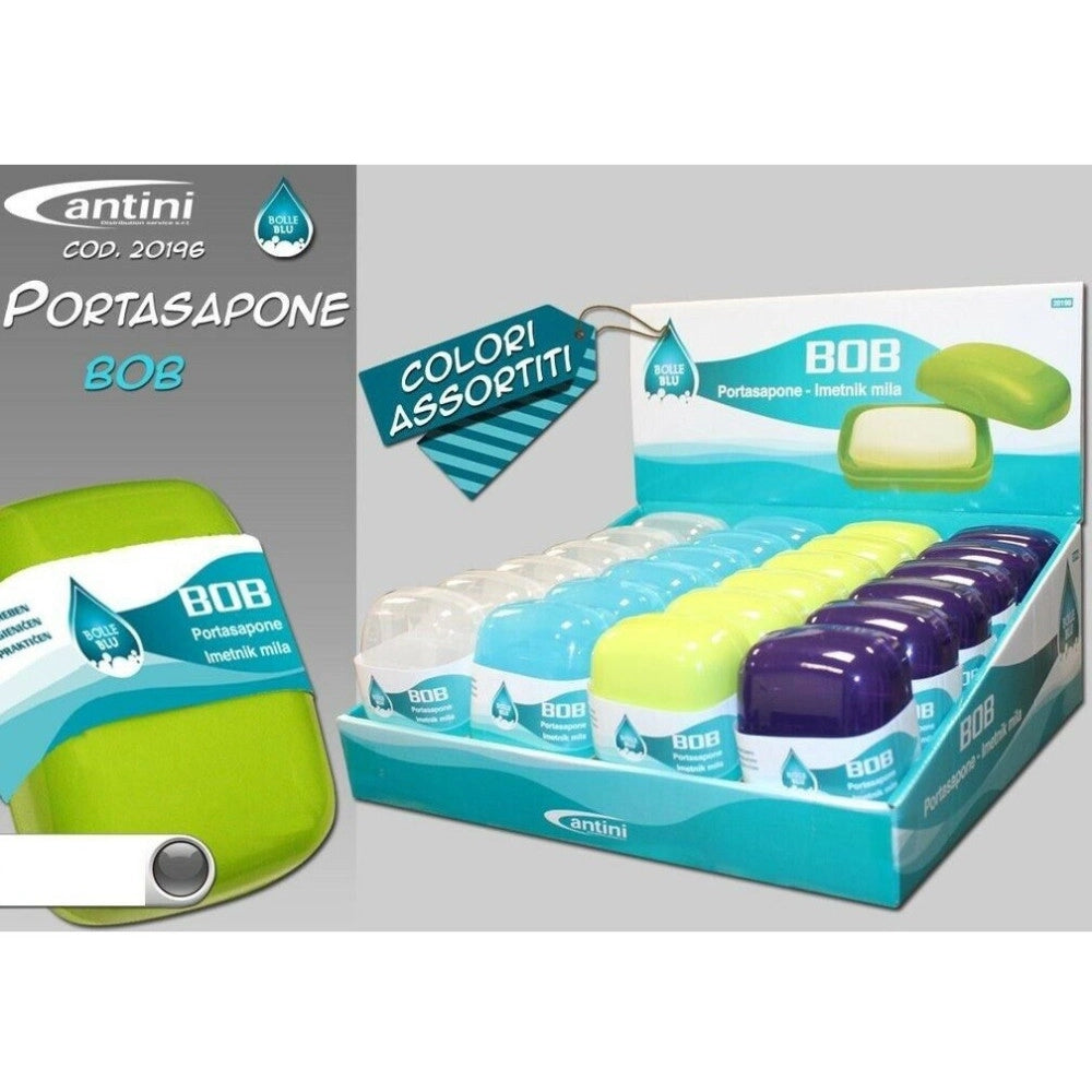 Trade Shop - Set 24 Pezzi Portasapone Bob Contenitore Plastica Sapone Colorato -
