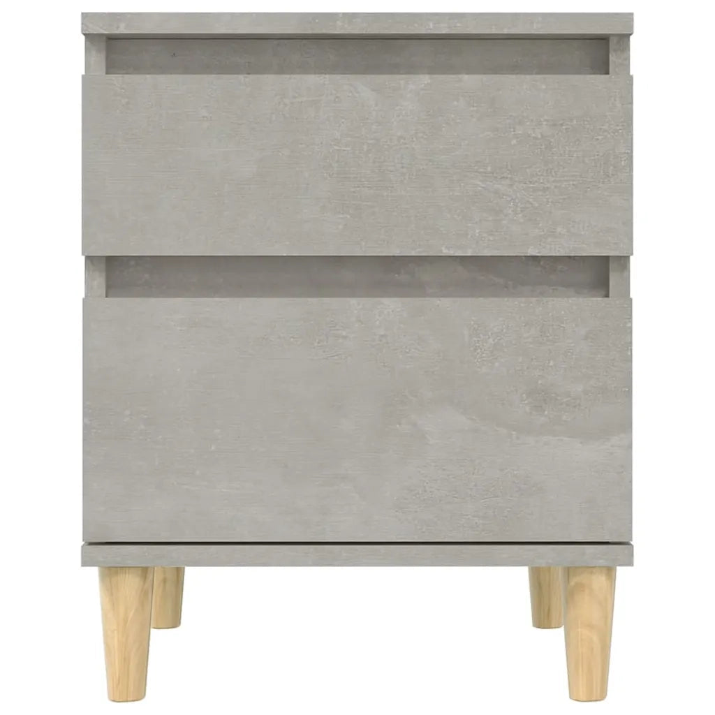 Comodino | Armadio da Notte | Mobiletto da notte Grigio Cemento 40x35x50 cm