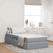 Letto con contenitore e materasso Grigio chiaro 90 x 200 cm 3399634