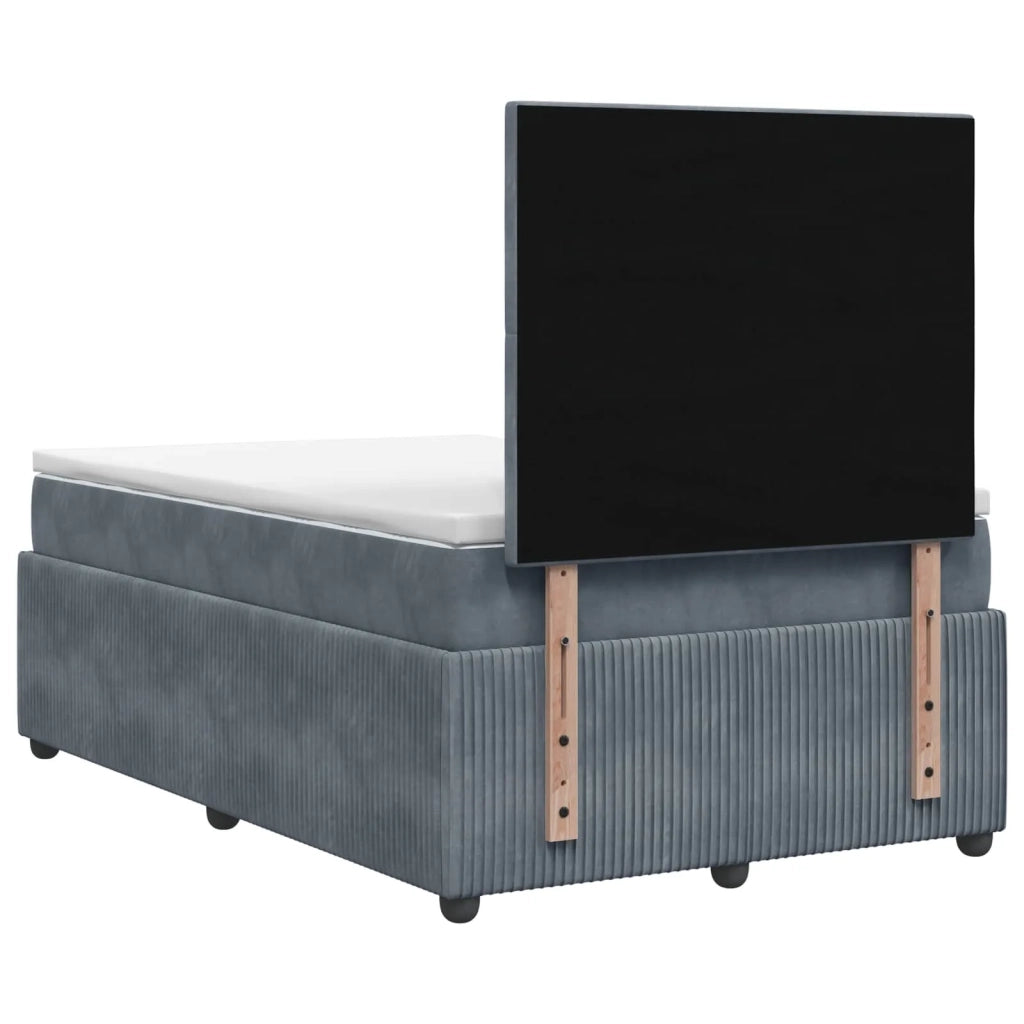 Letto box spring con materasso Grigio Scuro 120 x 190 cm 3454560