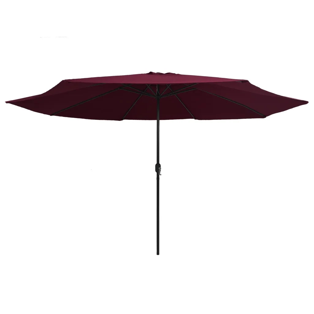 Ombrello | Parasolne da Esterni con Palo in Metallo 390 cm Rosso Bord¨°