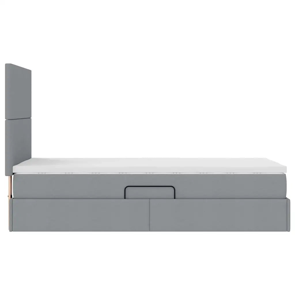 Letto con contenitore e materasso Grigio chiaro 90 x 200 cm 3371691
