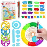 Set di Arte Educativa Professionale per Bambini e Adulti - Spirografo per Disegno - Non Tossico - Sostenibile - 6 Colori