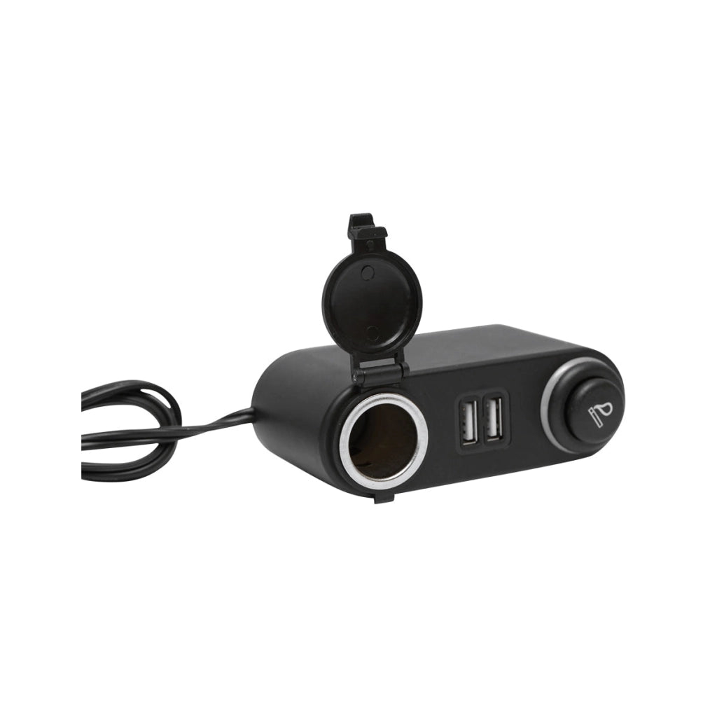 Multipresa per auto con presa da 24 V, accendisigari e 2x USB