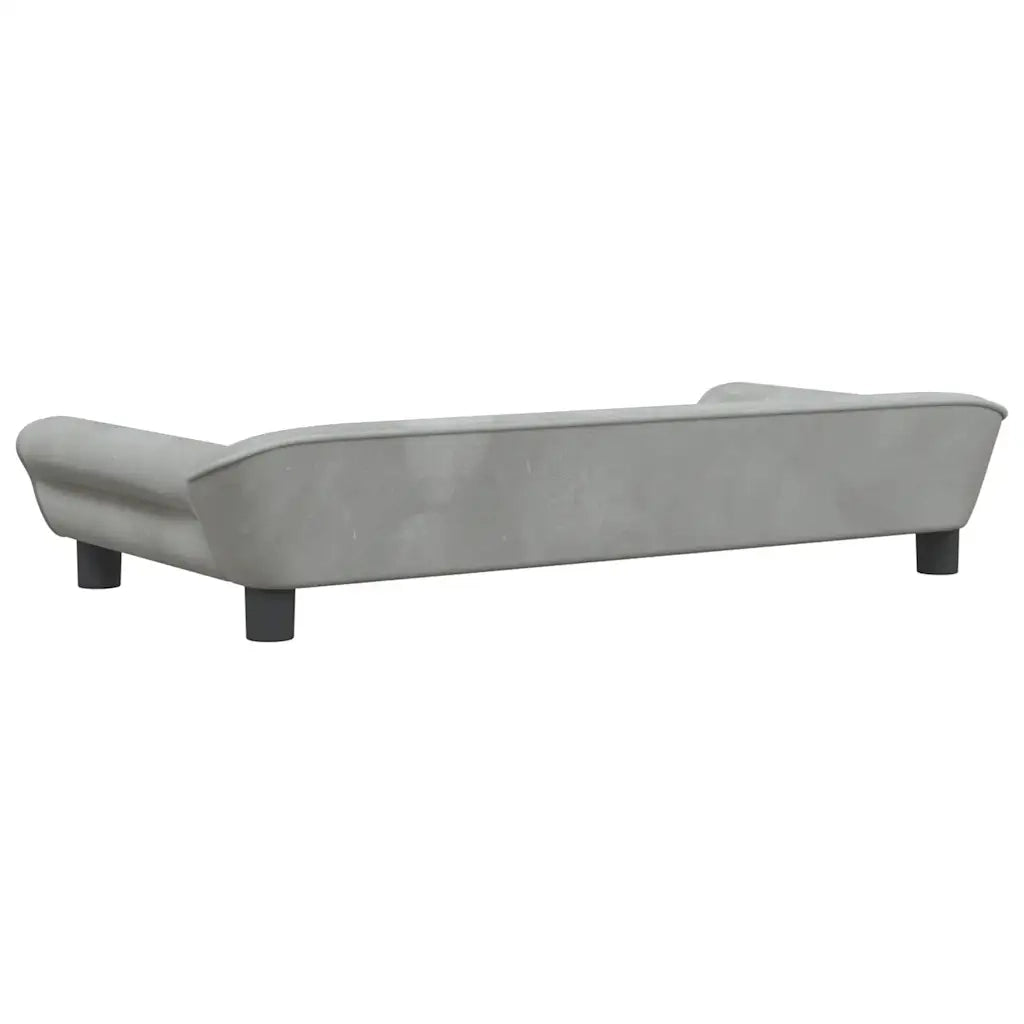 Divano per Bambini-Sofa-Divanetto Grigio Chiaro 100x50x26 cm in Velluto
