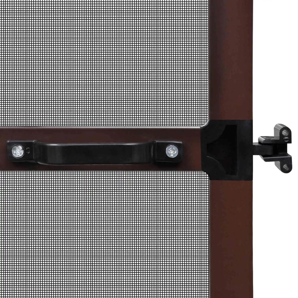 Schermo Insetti a Battente Marrone e Nero 120 x 240 cm 42047050