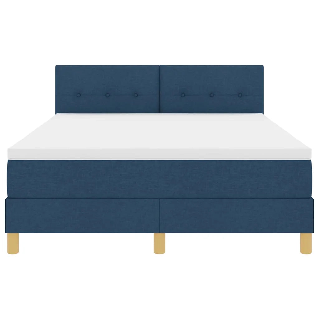 Letto a molle con cuscino con testiera Blu 140 x 190 cm Tessuto 3338922