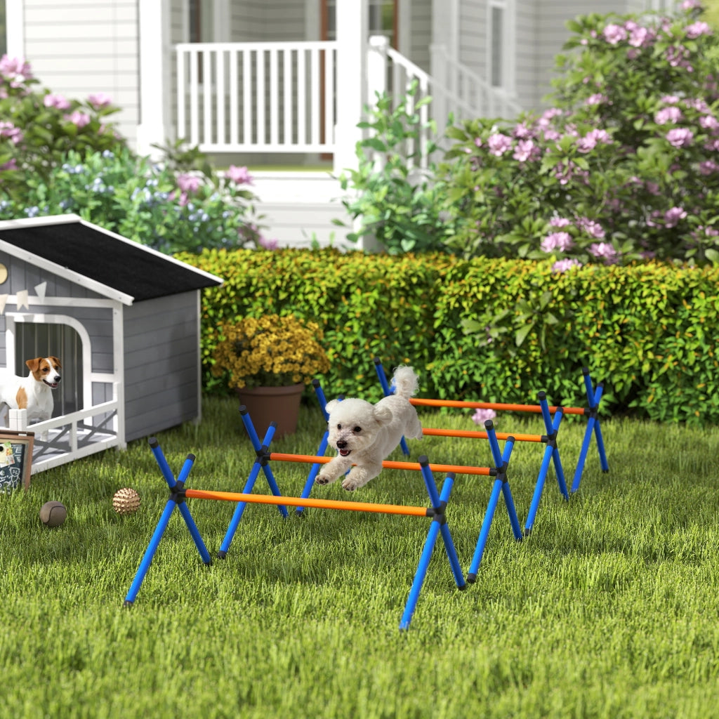 Set Agility per Cani ¨C Xylo ¨C 4 Pezzi con Ostacoli Regolabili e Borsa