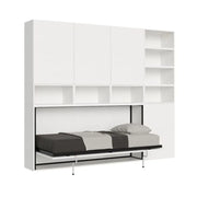 Letto singolo a scomparsa Kando comp.E bianco frassino