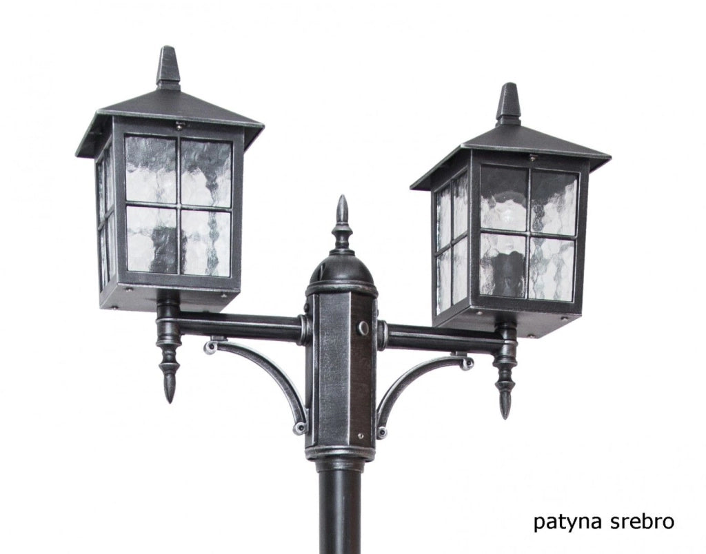 Lanterna da giardino Wenecja 280cm 2xE27 nera IP43