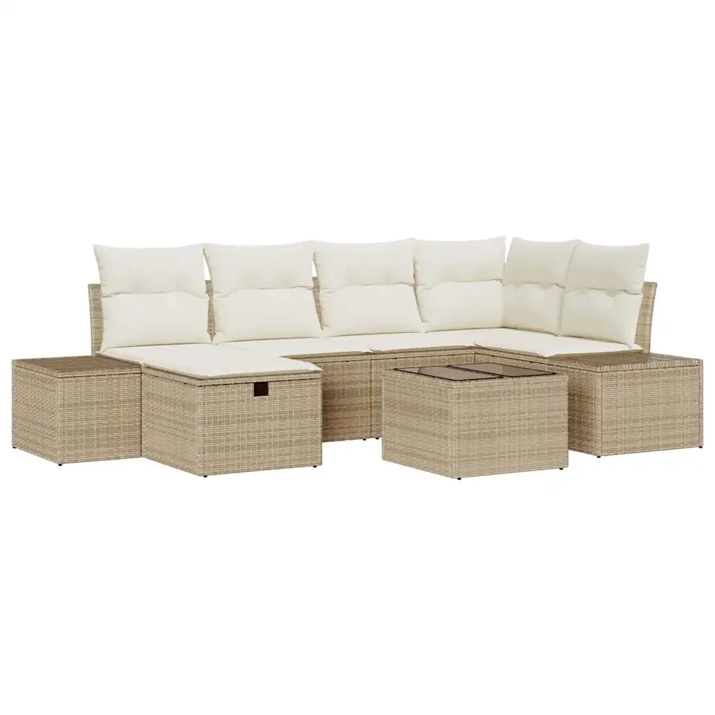 Set di divani con cuscino 7 pcs polyrattan 3360722