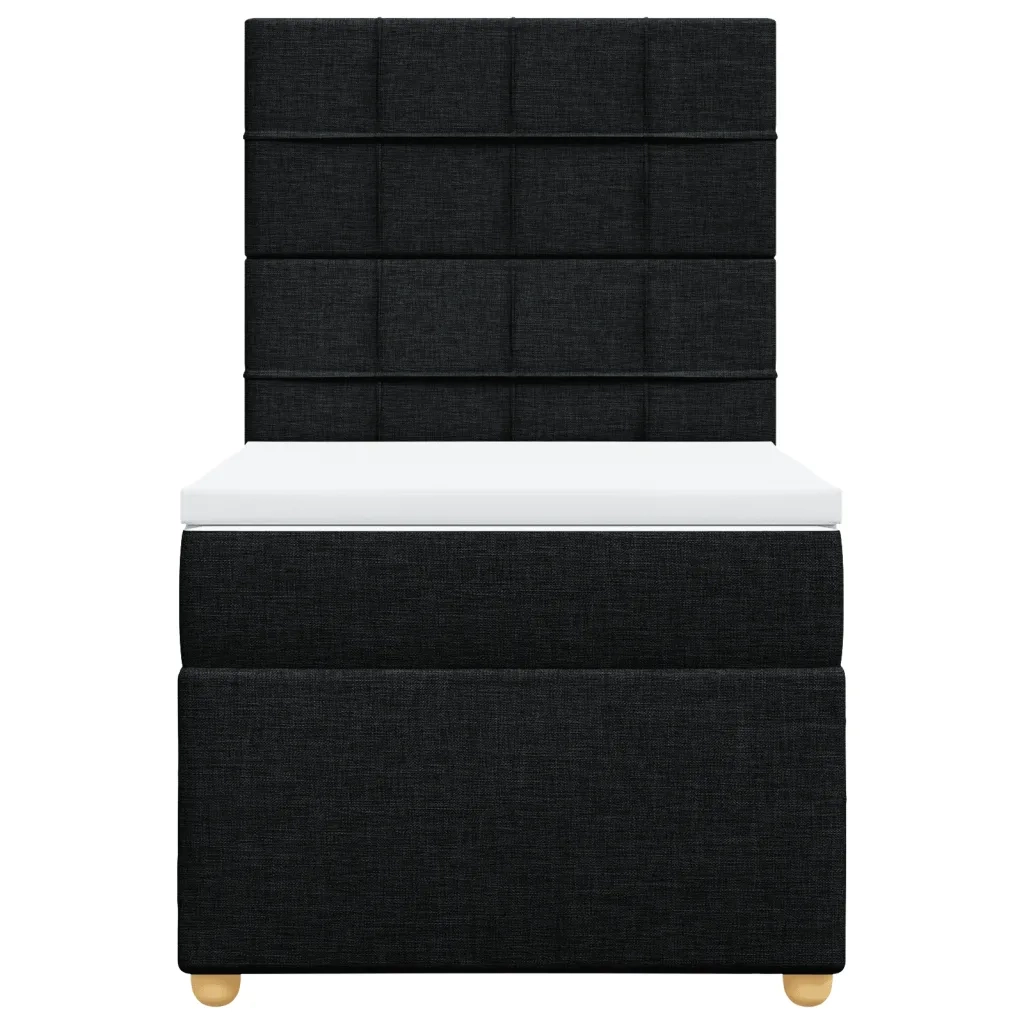 Giroletto a Molle con Materasso Nero 80x200 cm inTessuto 3293409