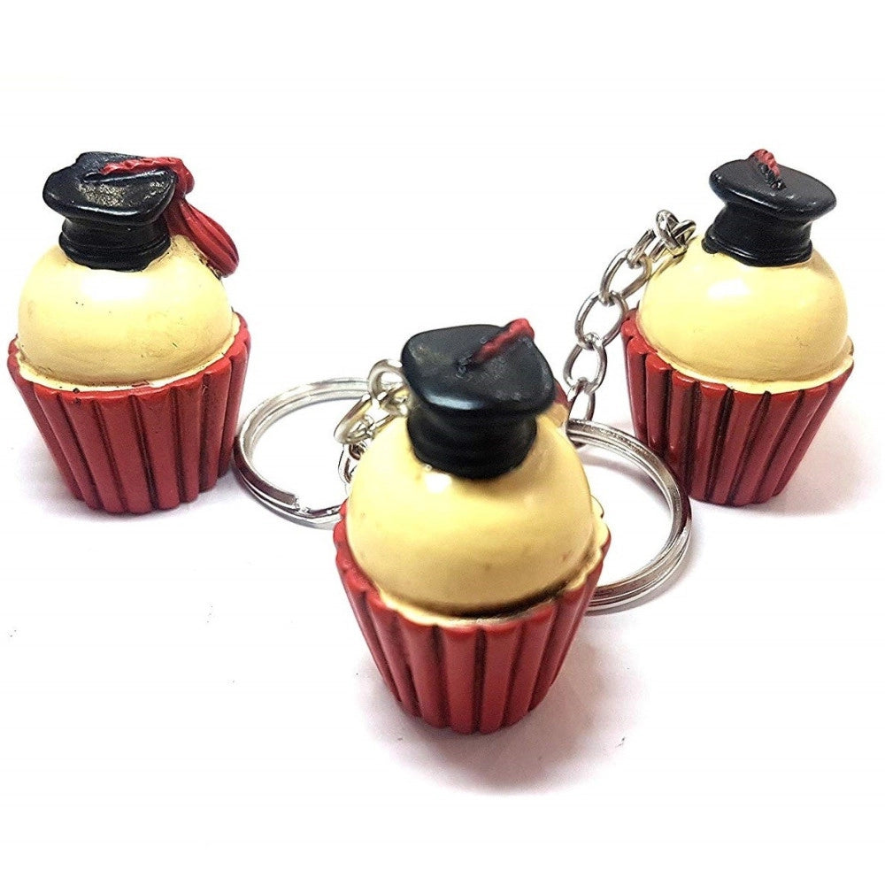 Trade Shop - Set 12 Pezzi Bomboniera Bomboniere Laurea Cupcake Cappello Confetti Portachiavi -