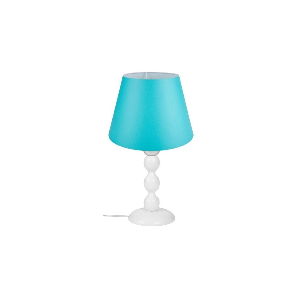Lampada da tavolo base bianca e paralume colore turchese LAGUNAH272877