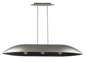 Lampada a sospensione Gondola ovale 3xE27 argento/nera