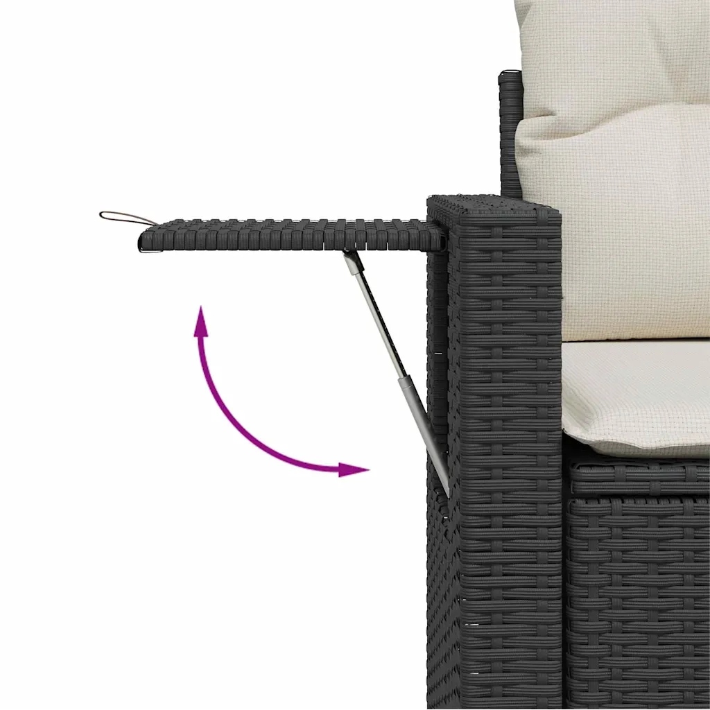 Set Divano da Giardino 13 pcs Nero polyrattan 3361800