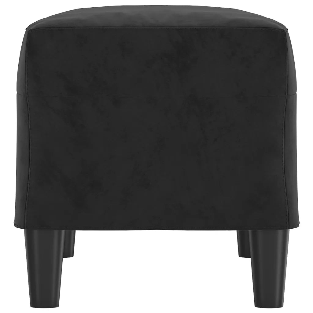 Panca Nera 70x35x41 cm in Velluto 349402