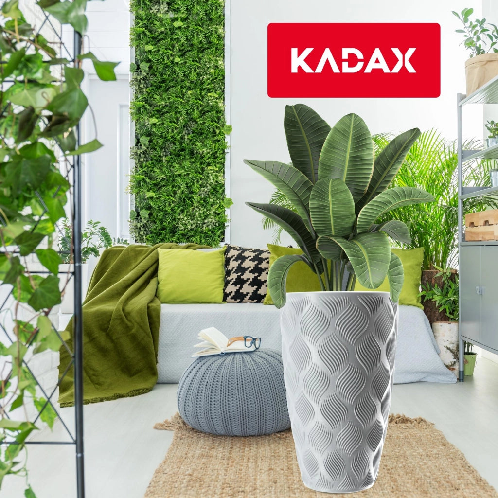 Vaso da fiori KADAX con inserto 58 cm, copertura per vaso da fiori in plastica alta