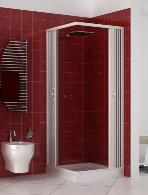 Box in Kit Fai da Te per Doccia in PVC a Soffietto 2 Lati Apertura Angolare Simply - Misura: 70 x 90 x h185