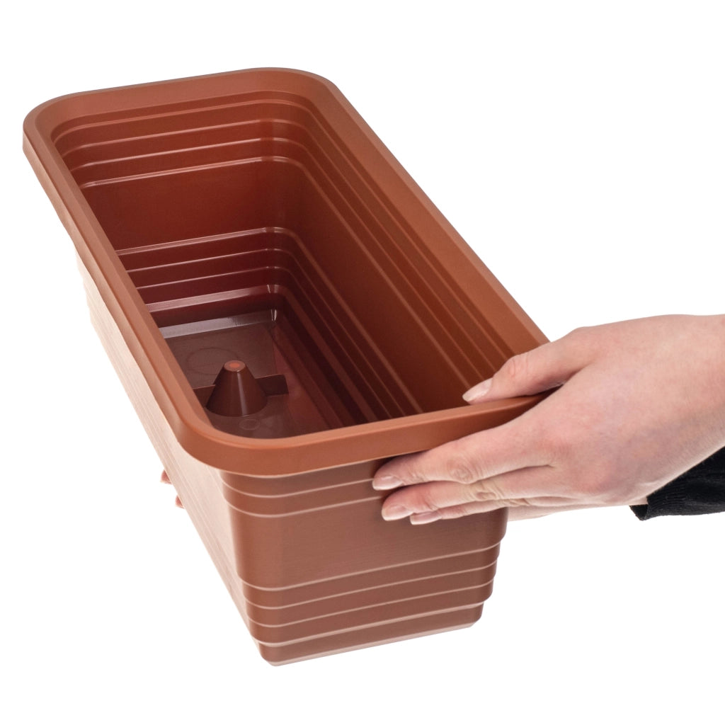 Vaso da fiori per balcone KADAX, 40 cm, rosso mattone.