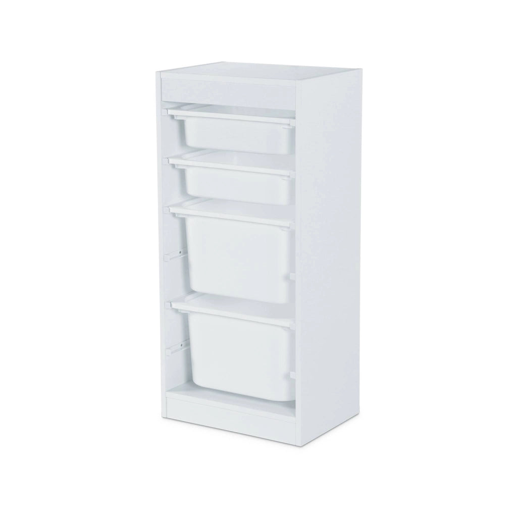 Contenitore per bambini con 4 contenitori, bianco