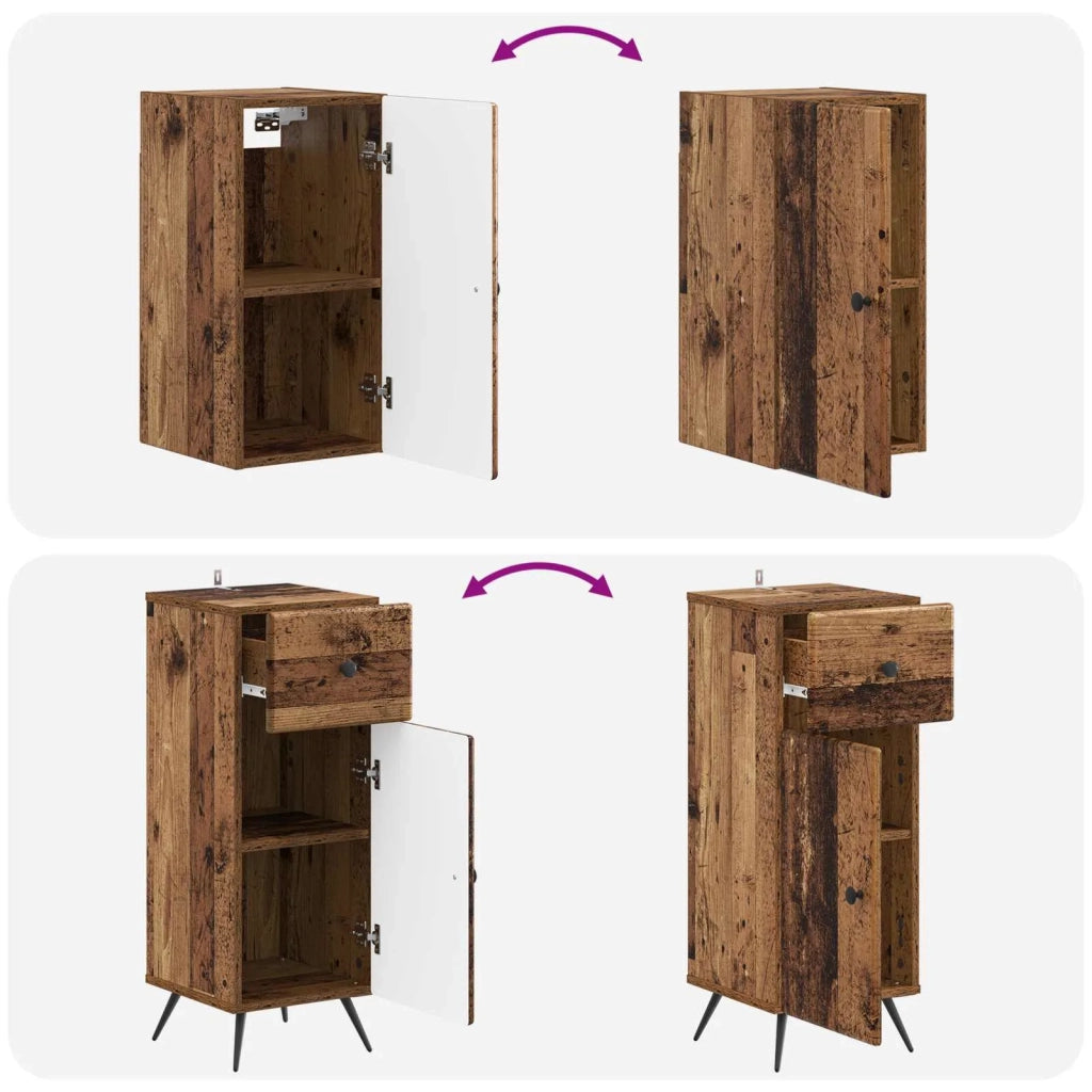 Set di Mobili da Bagno da 4 Pezzi BREDA Legno antico 3417970