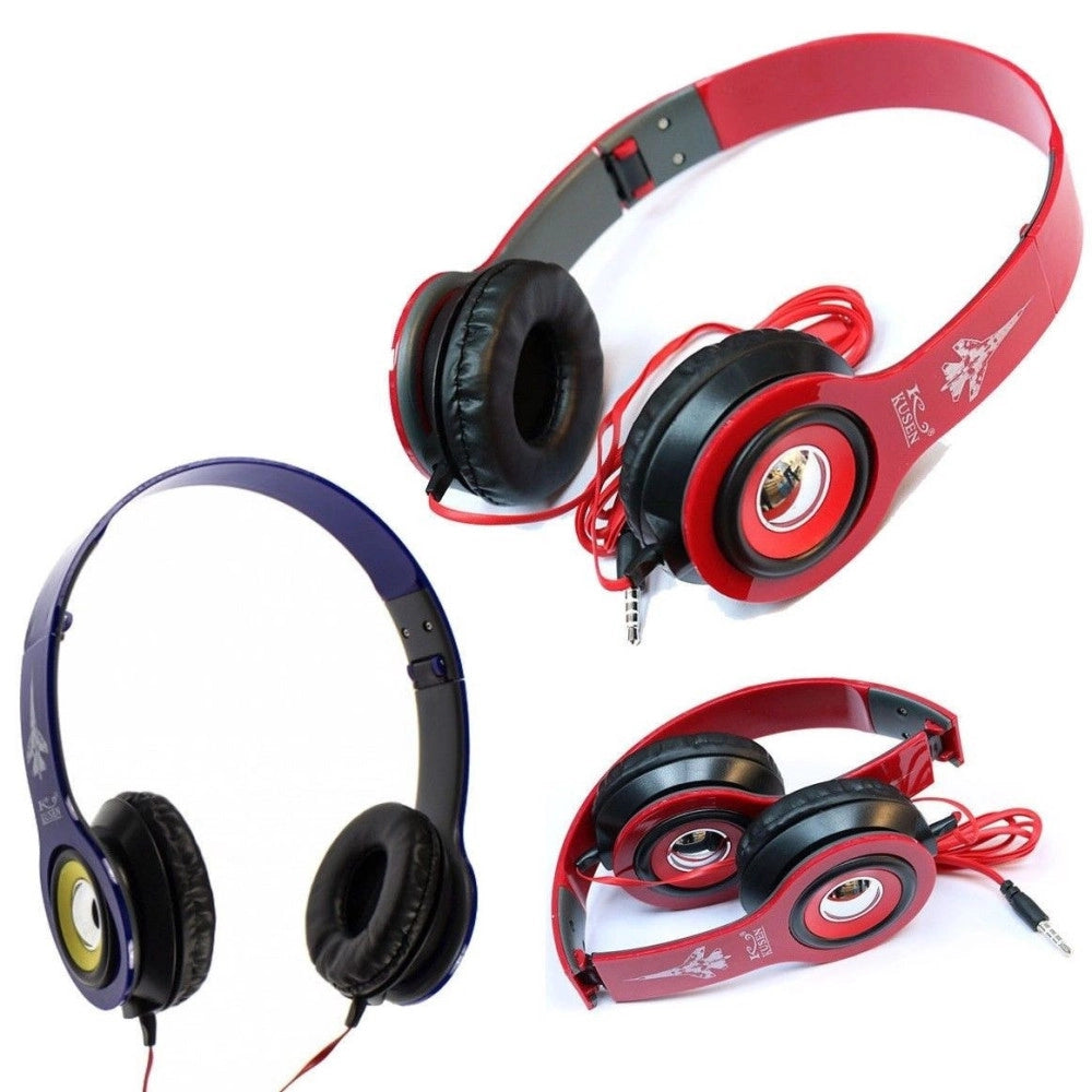 Trade Shop - Cuffie Auricolari Stereo Audio Con Microfono Mp3 Smartphone Cellulare Ks-611 -