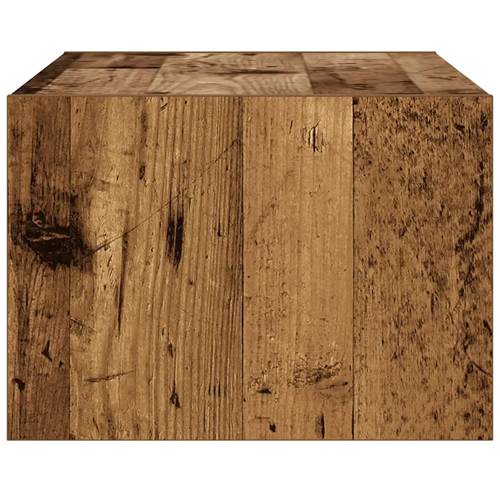 Mobile Porta TV con Luci LED-Mobile per TV-Credenza TV Legno Antico 75x35,5x25 cm