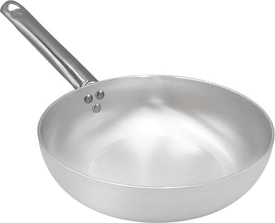 Padella in acciaio inossidabile con manico - 30 cm