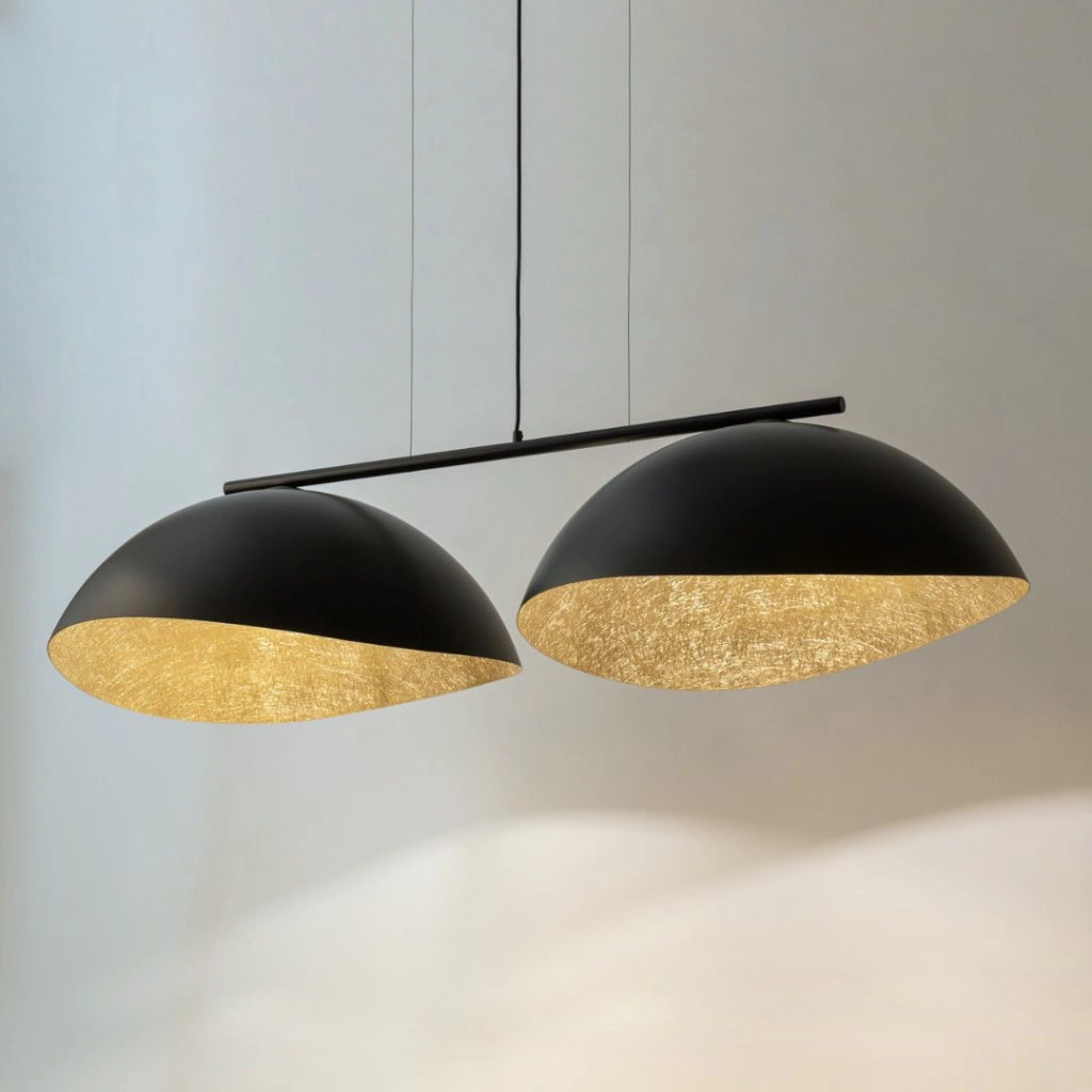 Lampada a sospensione Solar Sigma 2xE27 nero/oro 68cm