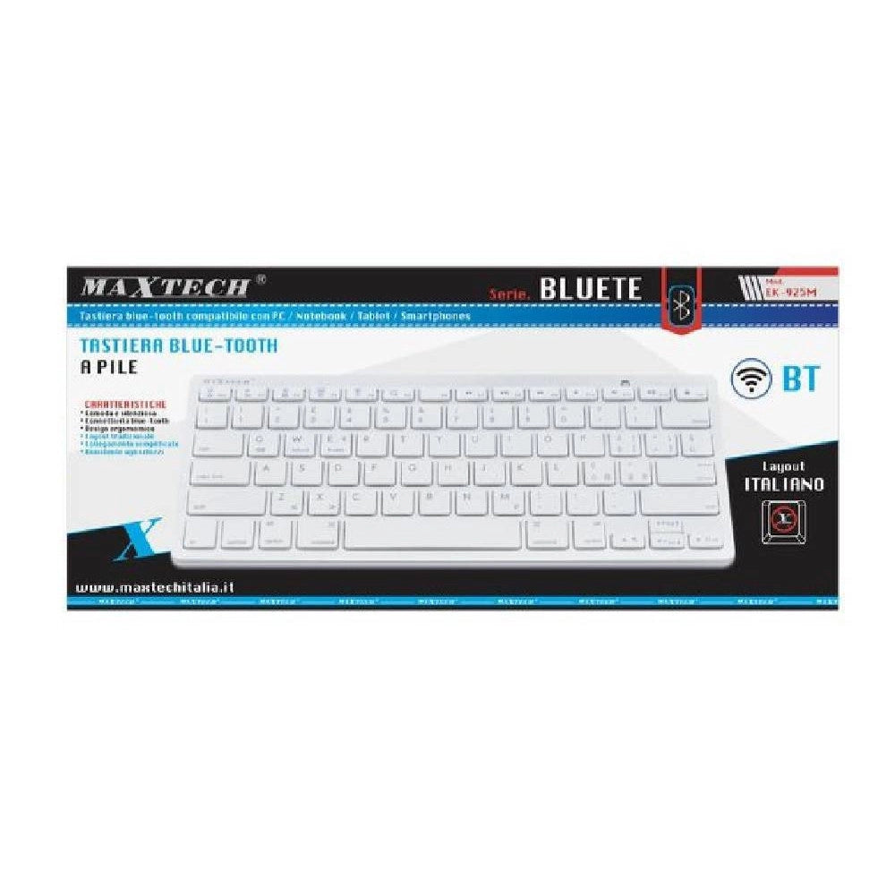 Trade Shop - Tastiera Bluetooth Keyboard Per Pc Tablet Android Windows Layout Italiano Ek925m -
